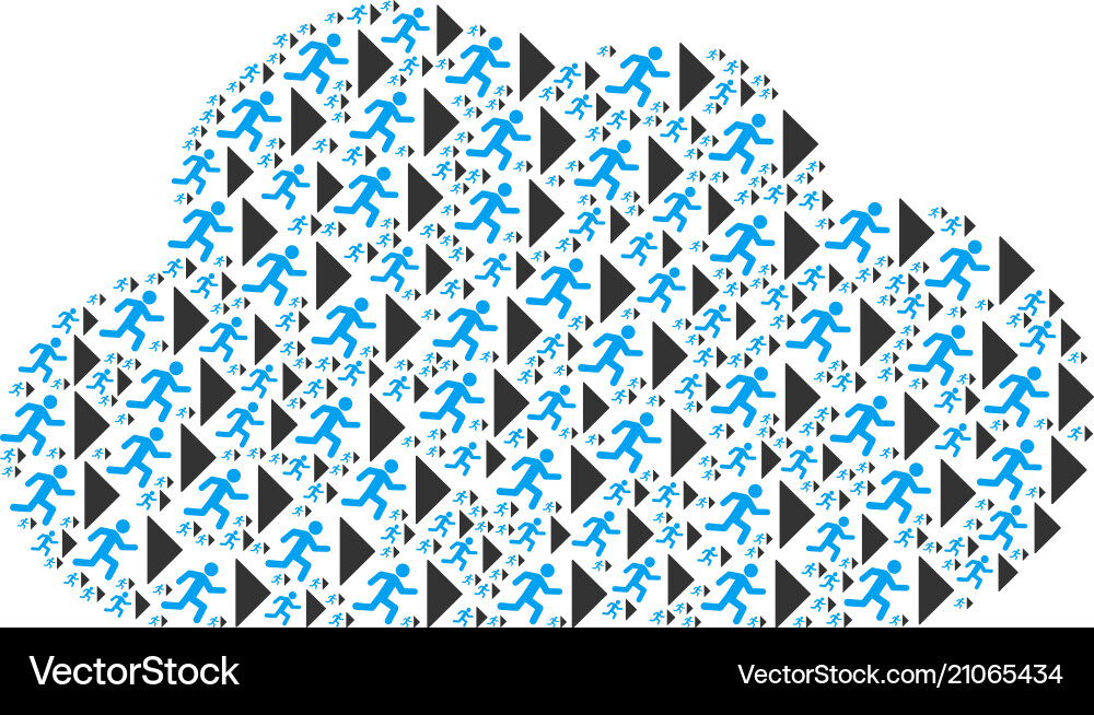 Cloud composition of exit direction icons Cloud composition of exit direction icons vector image