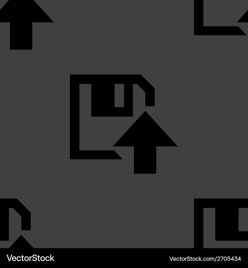 Floppy disk upload web icon flat design seamless vector image