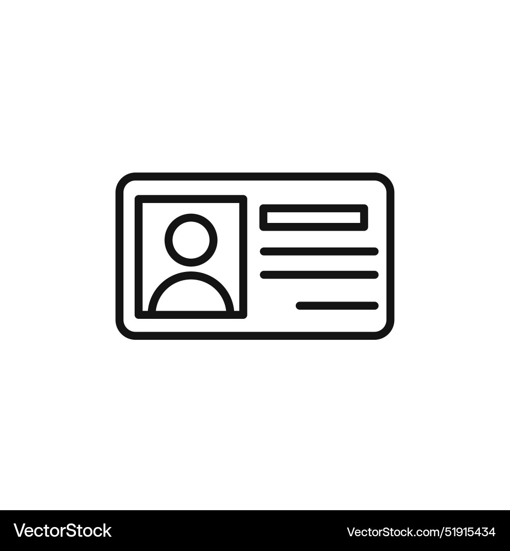 Identity card icon set collection for web Identity card icon set collection for web Vector Image