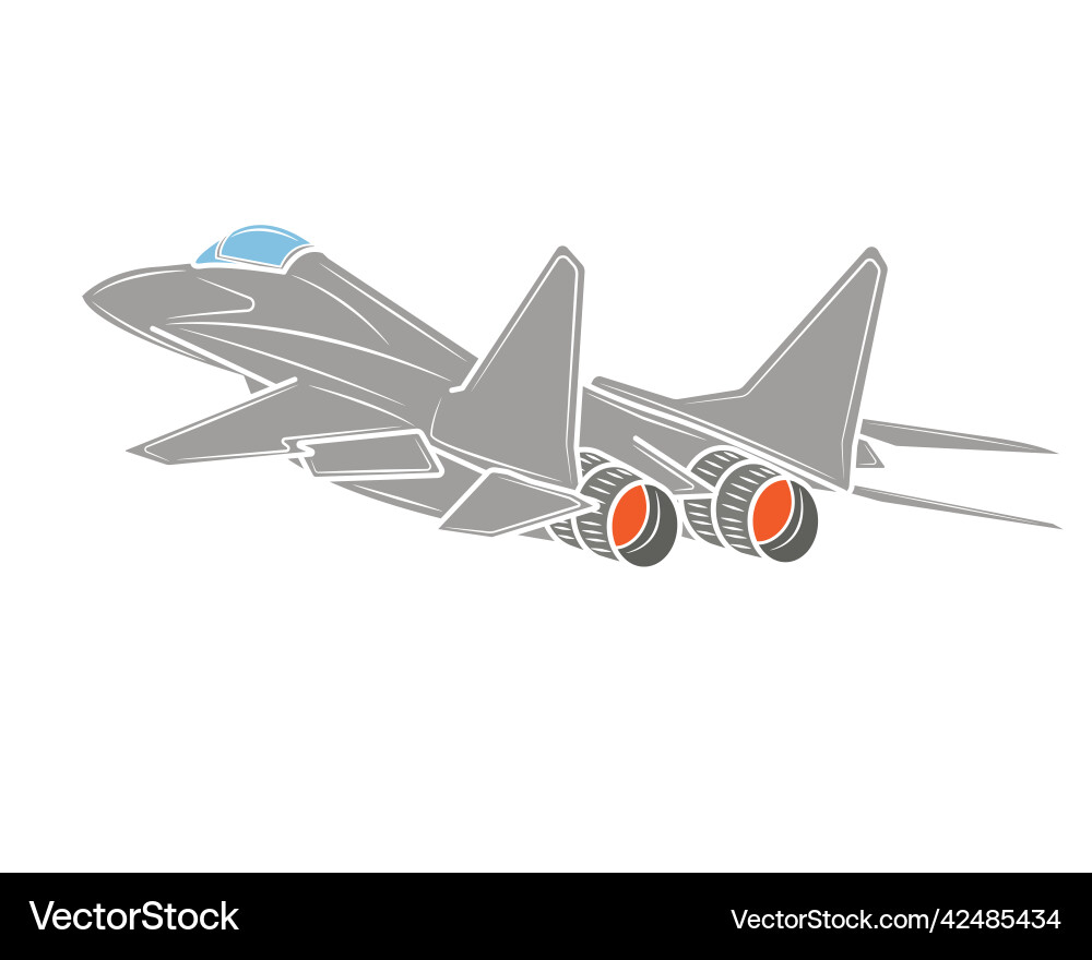 Modern Fighter Jet Vector Image