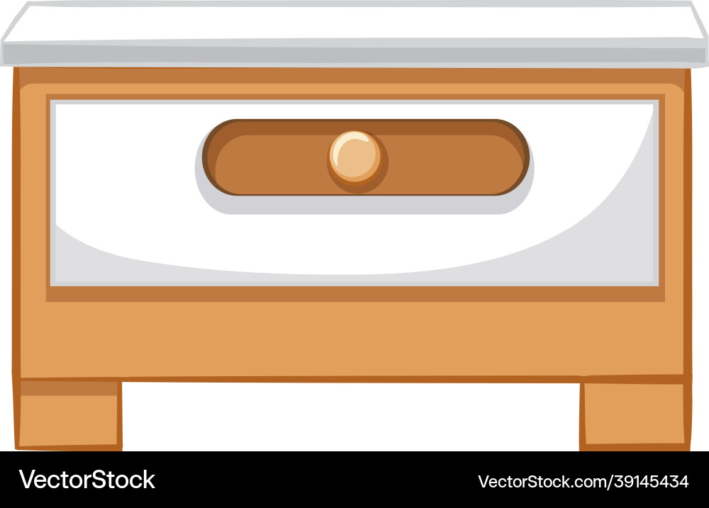 One drawer cabinet for interior design One drawer cabinet for interior design vector image