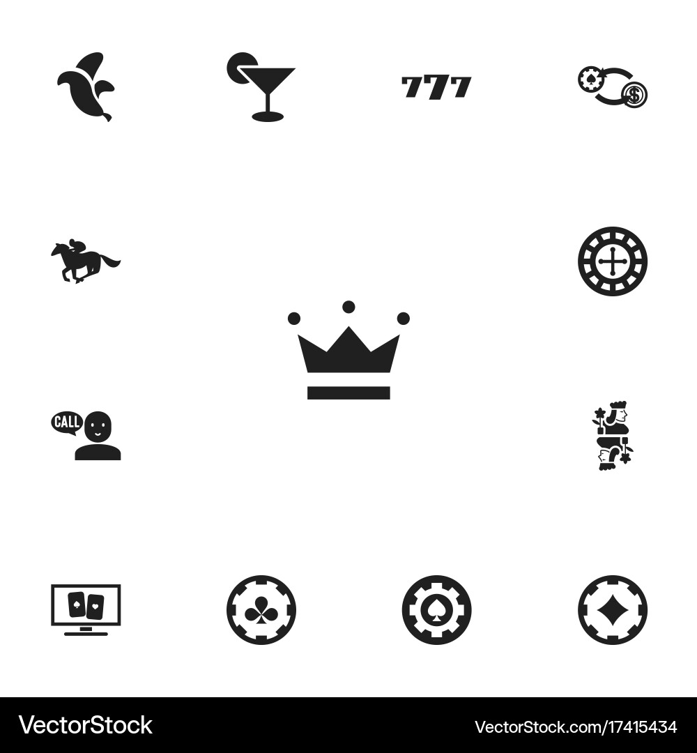 Set of 13 editable game icons includes symbols vector image