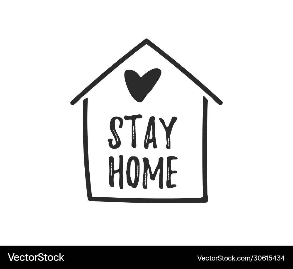 Stay at home safe logos Stay at home safe logos vector image