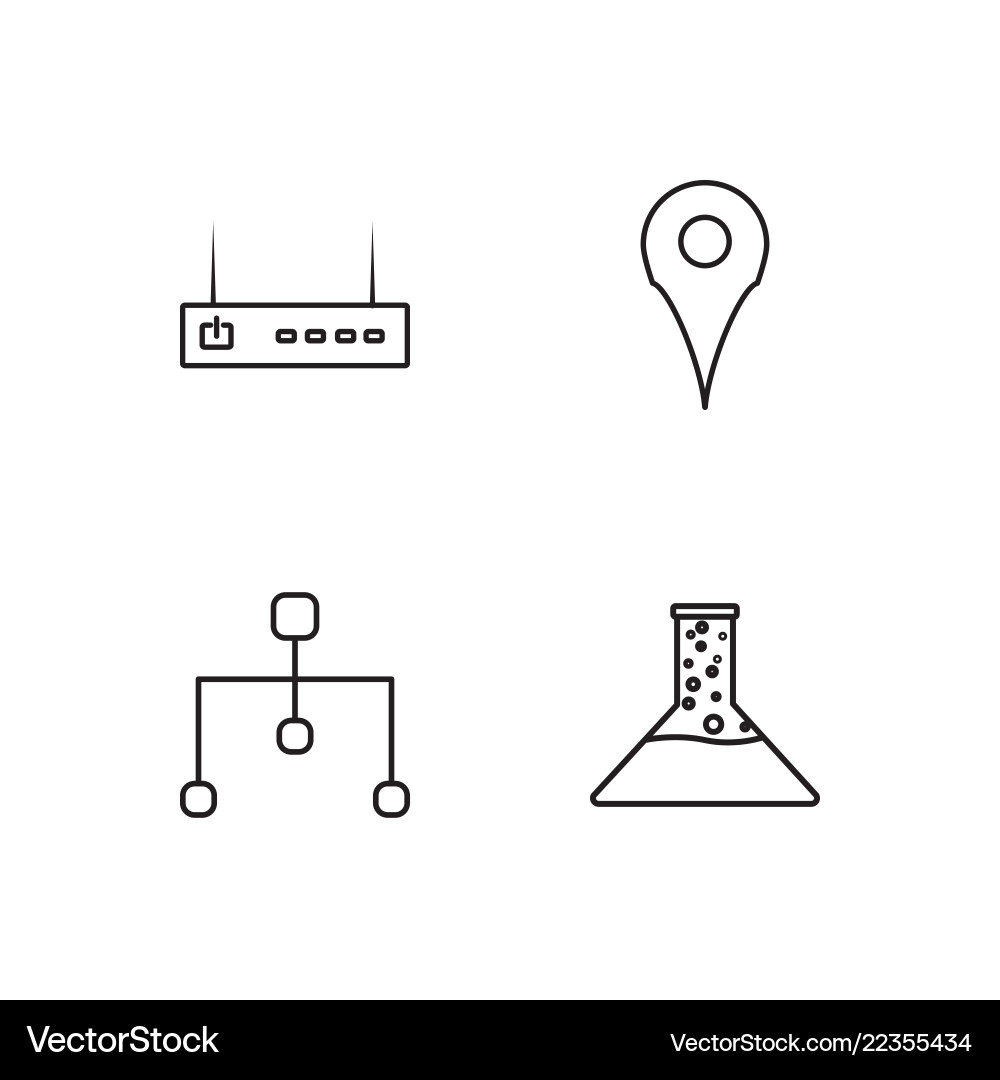 Web simple outlined icons set Web simple outlined icons set Vector Image
