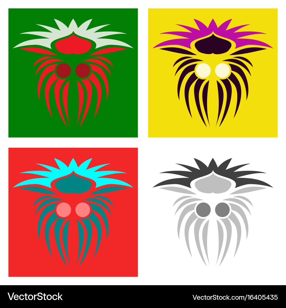 Assembly of patterns in oriental style vector image