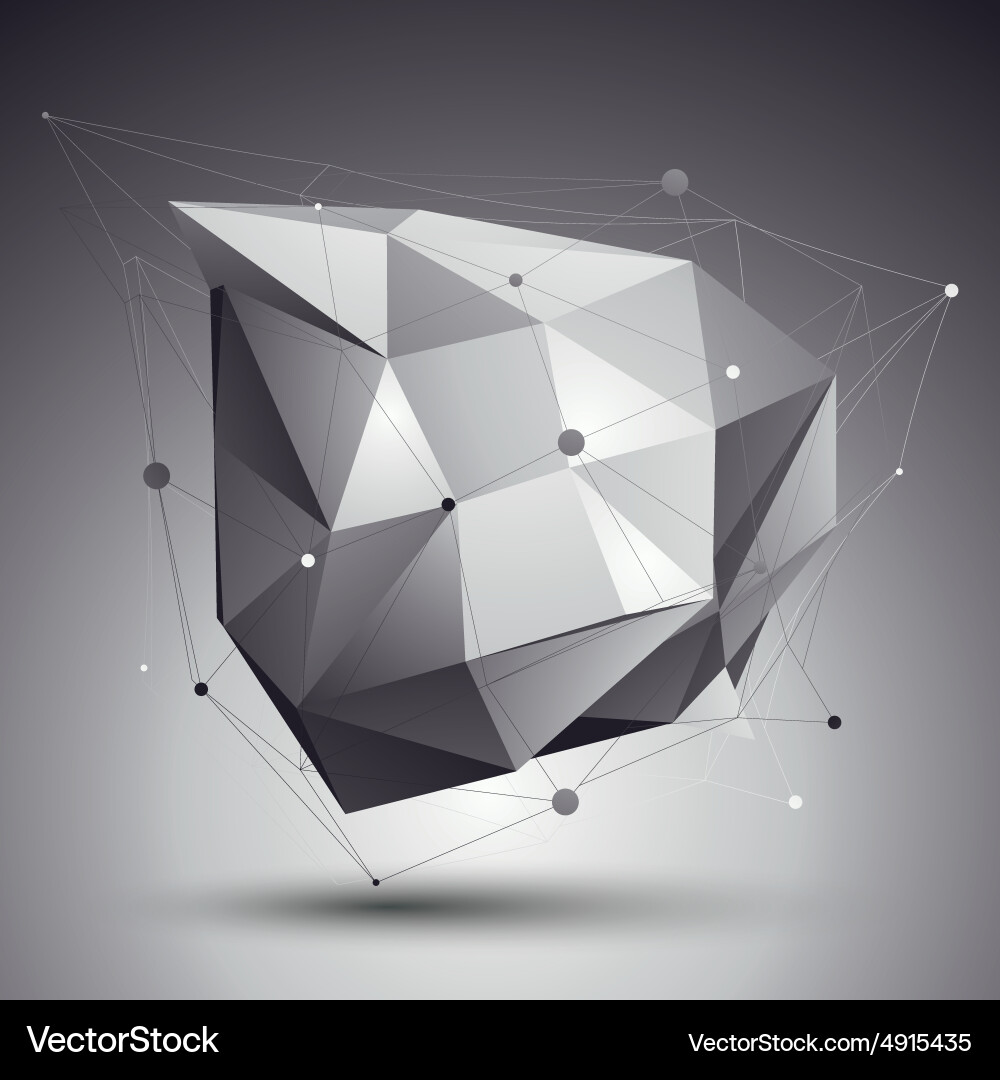 Digitale 3d Abstraktion Gitter geometrische polygonale Vektorbild
