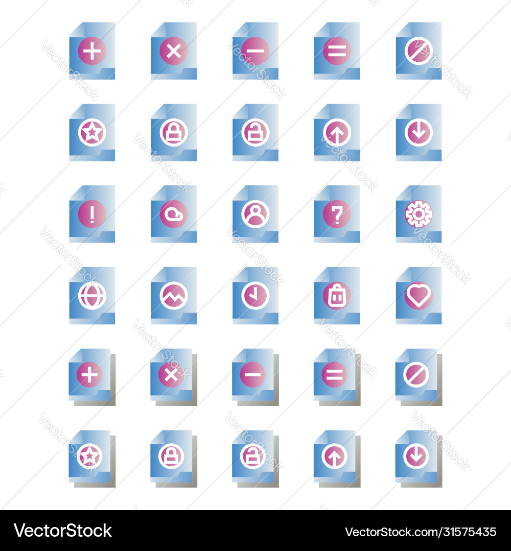File and folder 2 icon set include File and folder 2 icon set include vector image