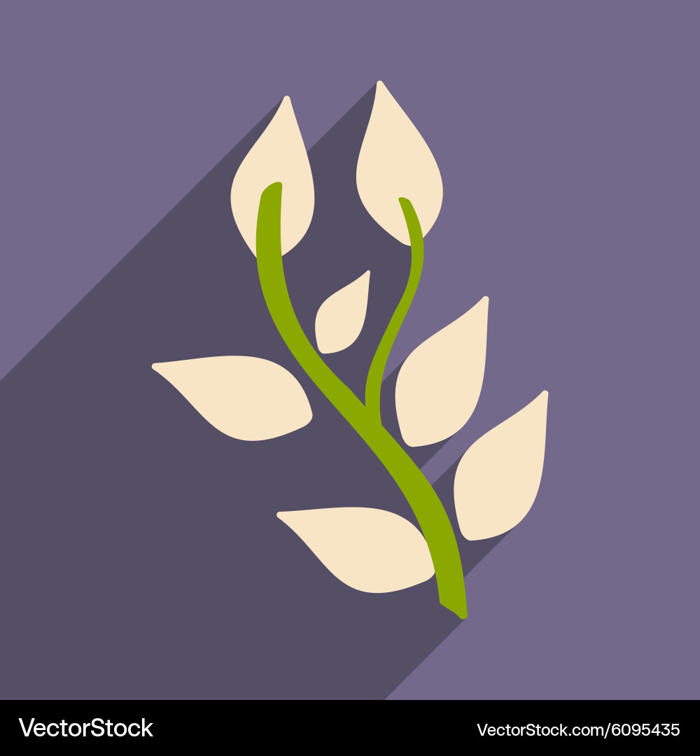 Flat with shadow icon and mobile application basil Vector Image