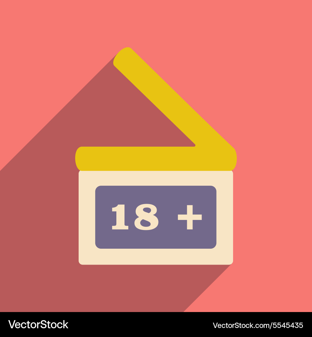 Flat with shadow icon and mobile application Vector Image