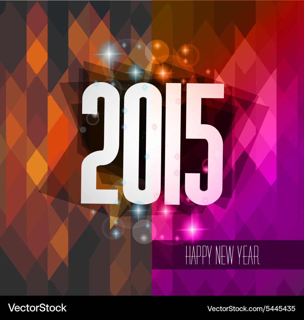 Original 2015 happy new year hipster background Vector Image