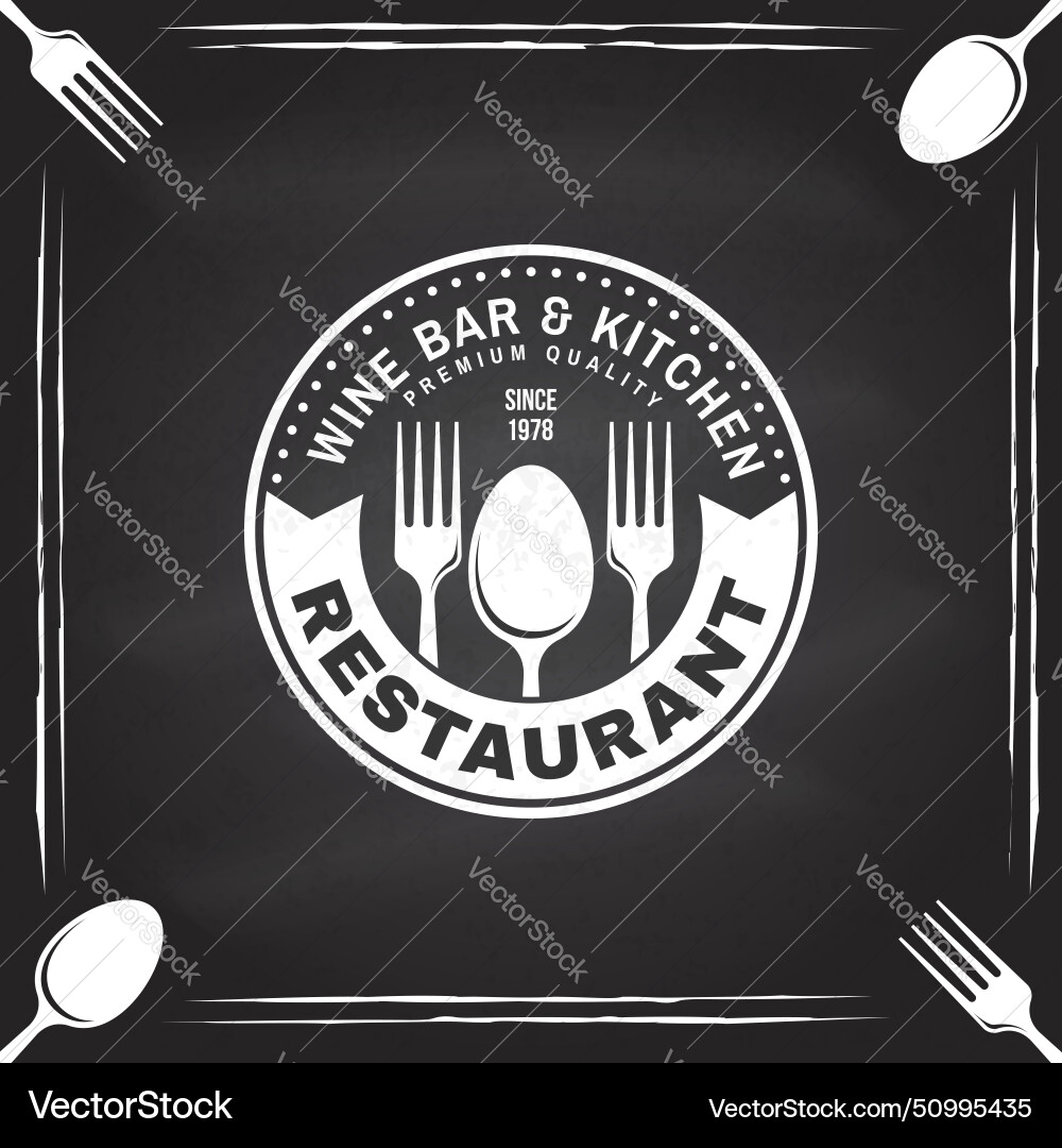 Royal restaurant shop menu on the chalkboard vector image