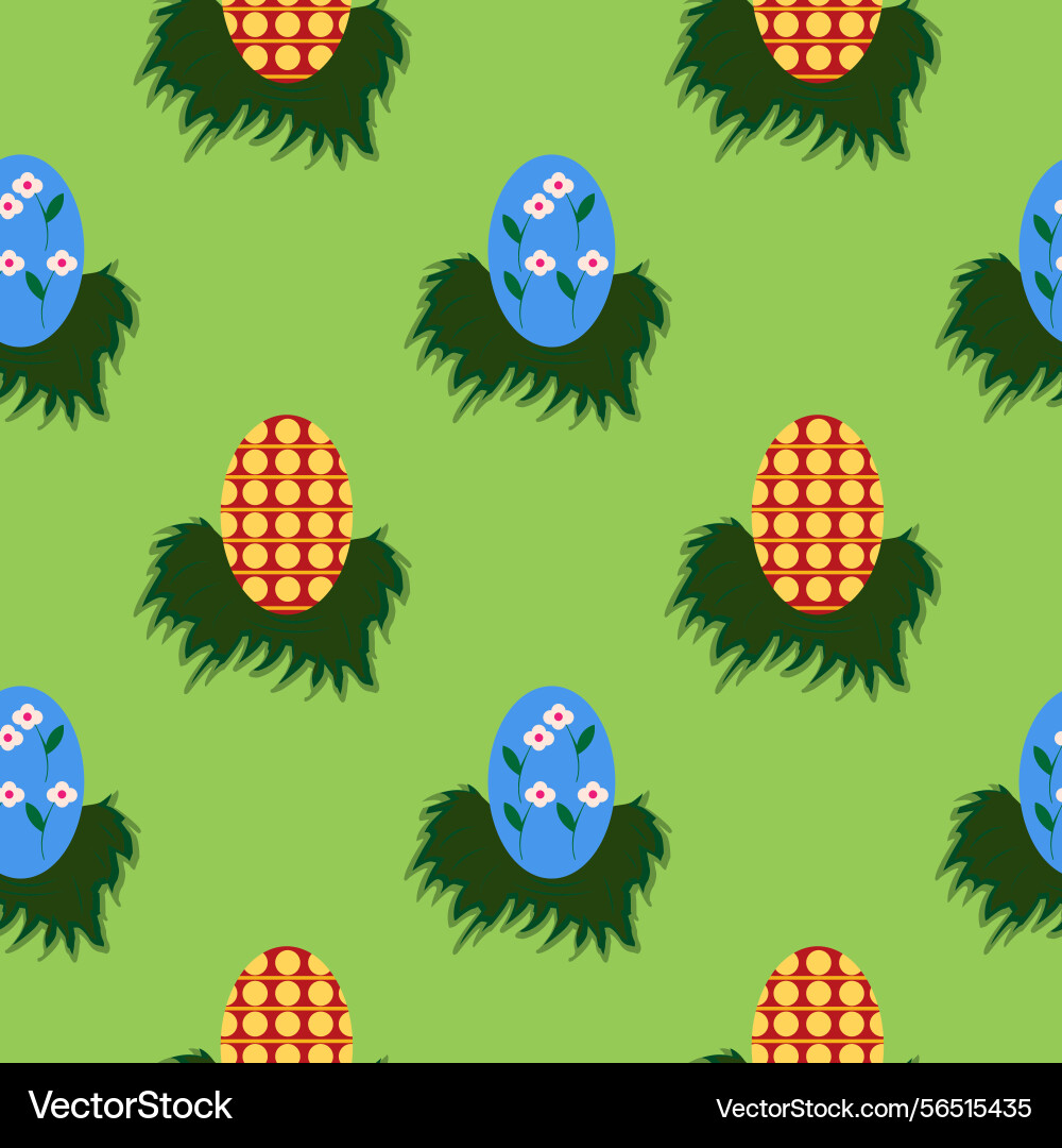 Seamless pattern with colorful eggs arranged Seamless pattern with colorful eggs arranged vector image