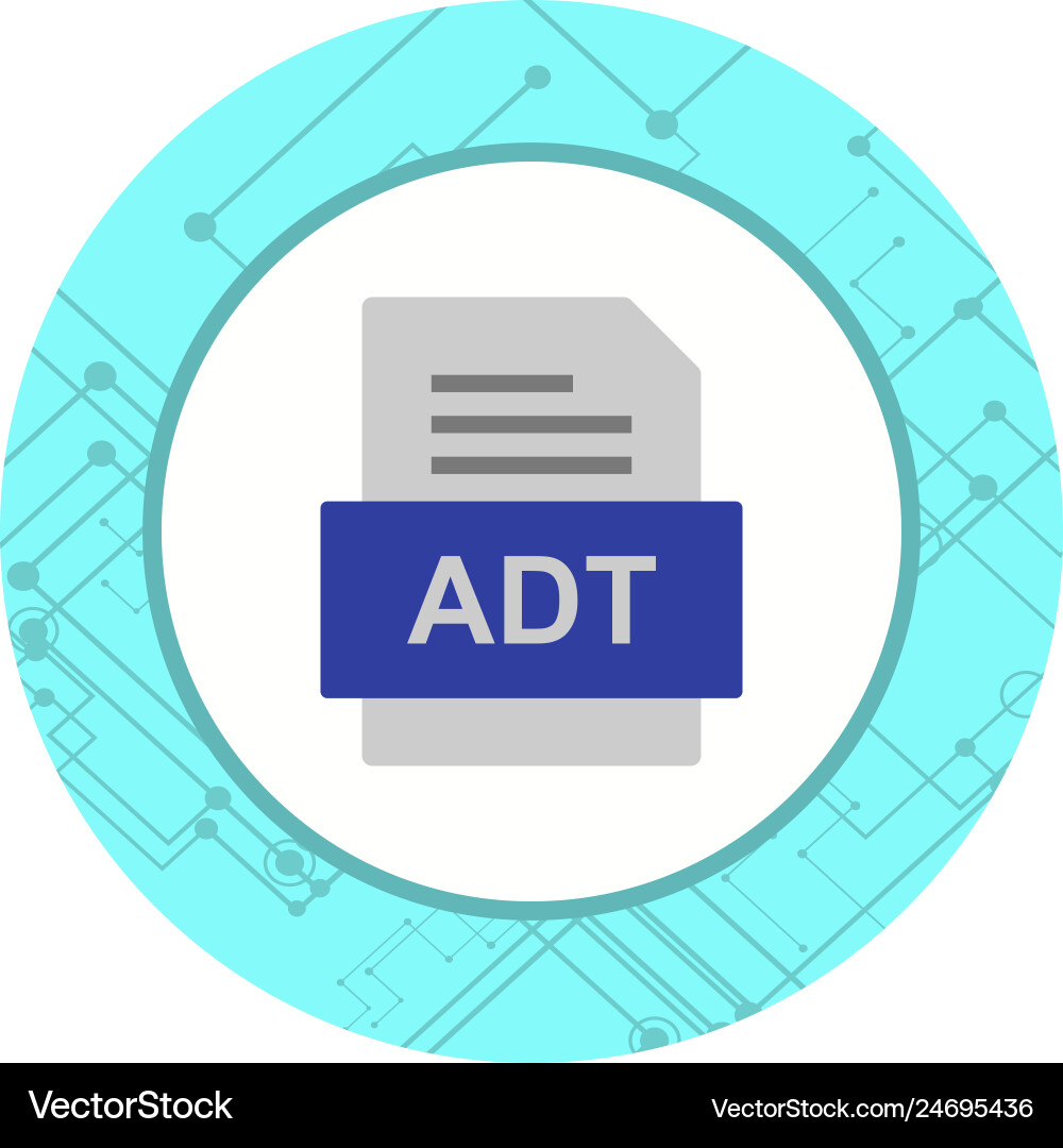 Adt file document icon vector image