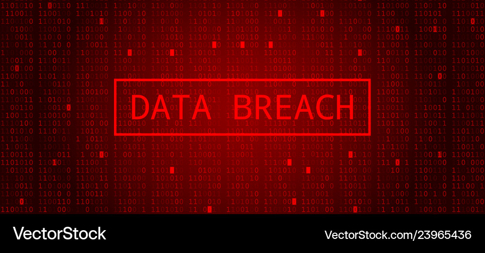 Digital Binary Data Breach vector image