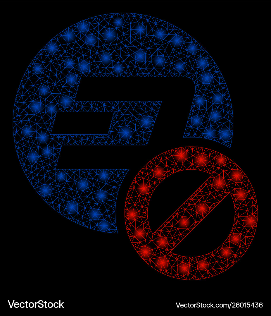 Flare mesh network forbidden dashcoin with Vector Image