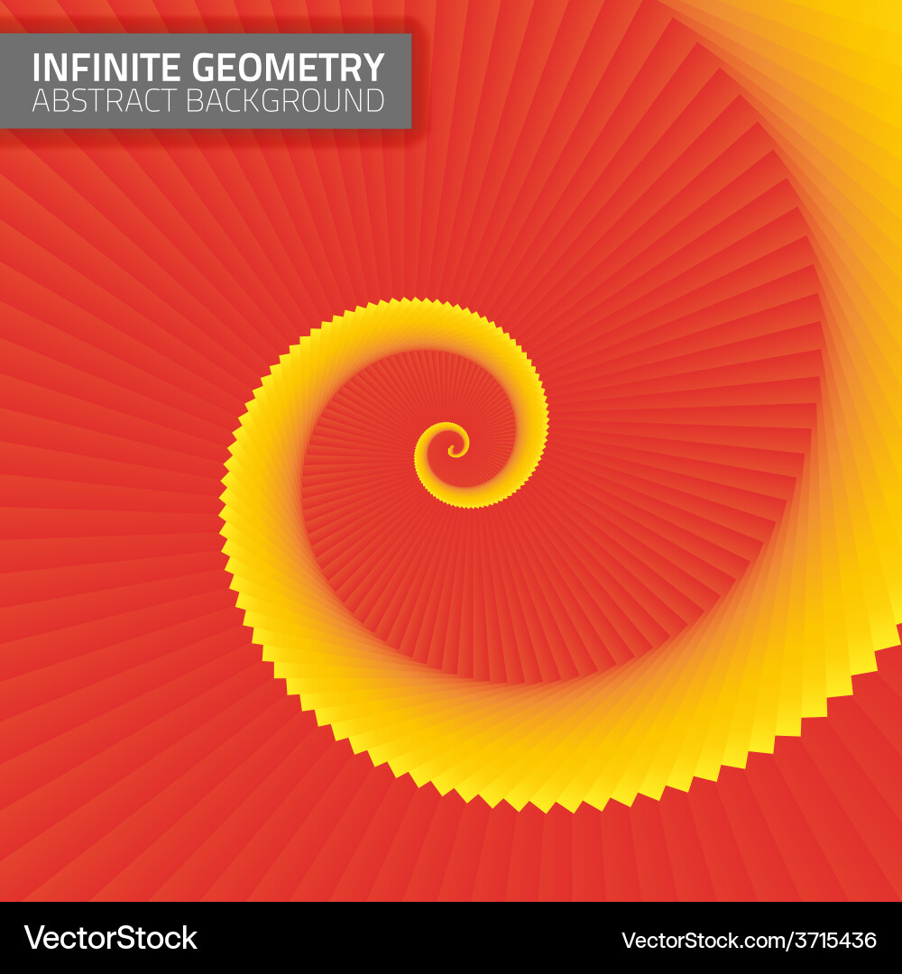 Infinite geometry fractal background Vector Image