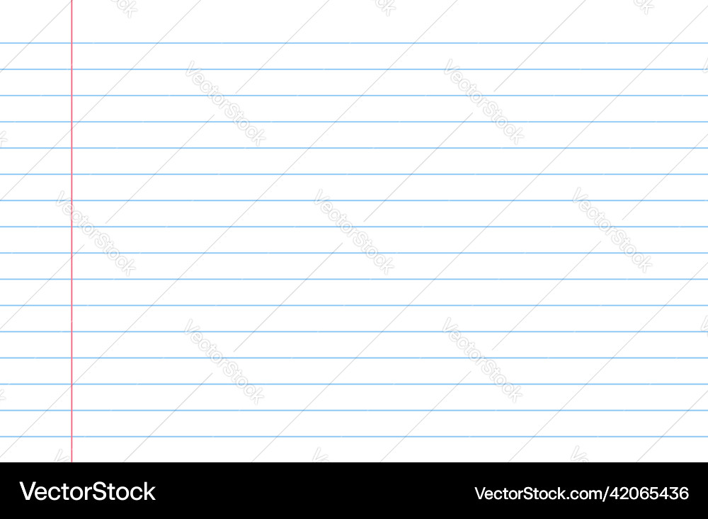 Lined Paper Sheet Royalty Free Vector Image - VectorStock