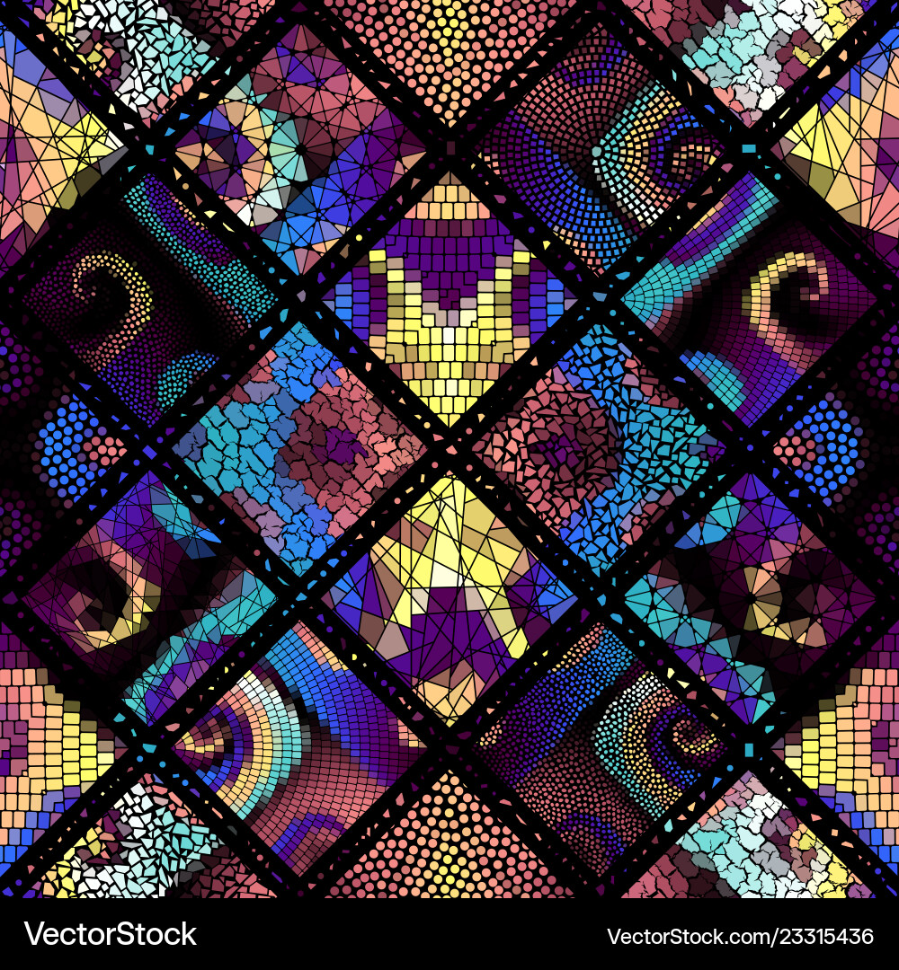 Mosaic art pattern image Mosaic art pattern image Vector Image
