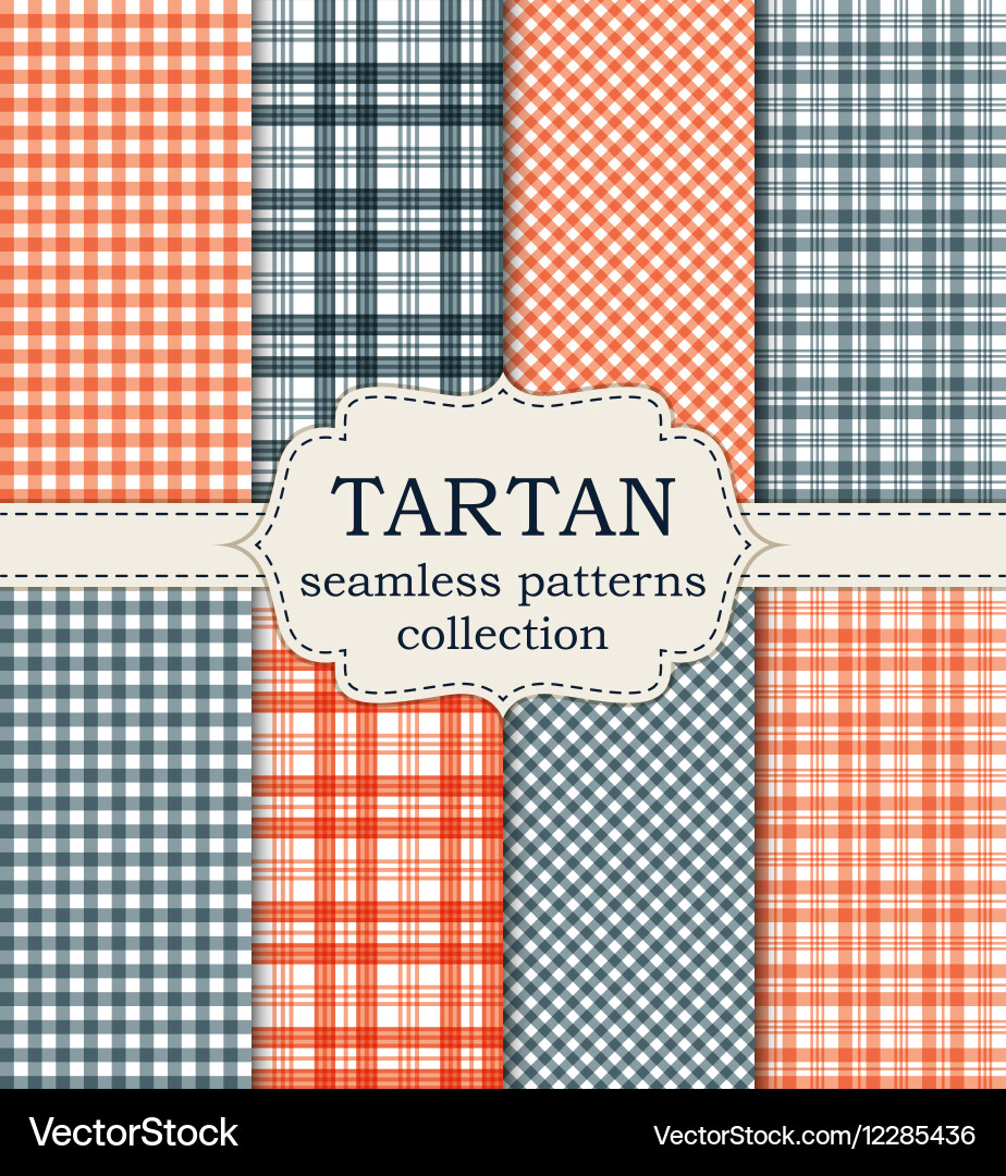 Tartan Pattern Collection vector image