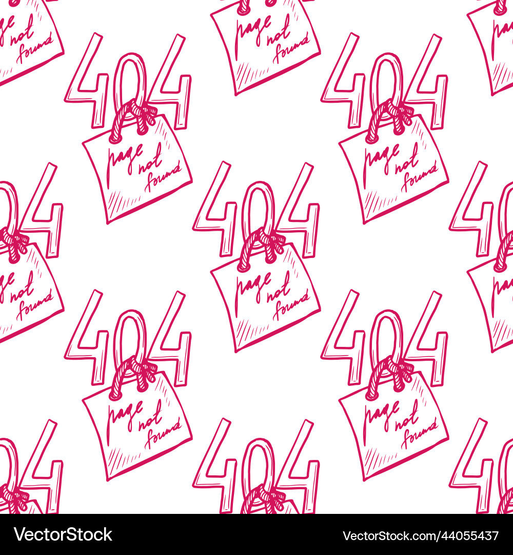 404 error page not found seamless pattern 404 error page not found seamless pattern Vector Image