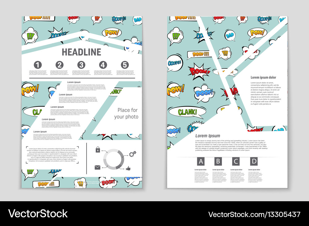 Abstract layout background set for art Vector Image