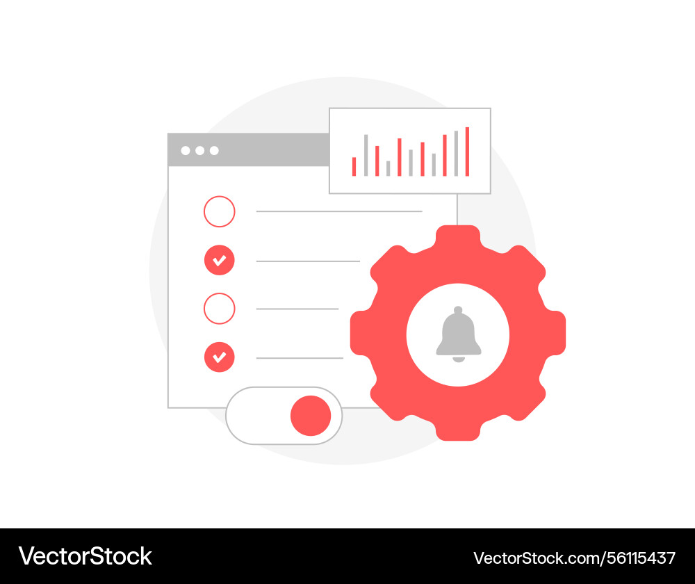 Ai-powered todo push notification software Ai-powered todo push notification software vector image