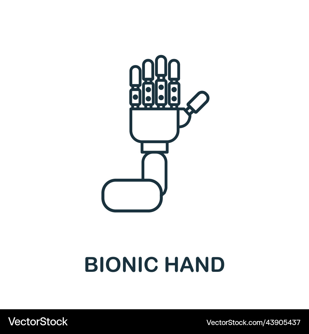 Bionic hand icon simple element from technology Vector Image