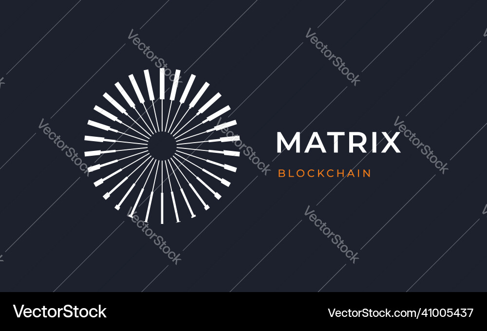 Blockchain logo logotype sign Blockchain logo logotype sign vector image