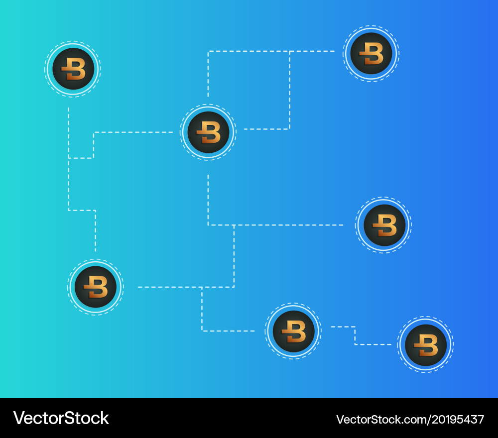 Bytecoin cryptocurrency blockchain word background Vector Image