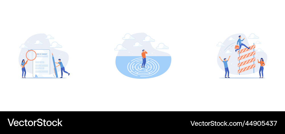 Code of conduct business trouble skill level Code of conduct business trouble skill level vector image