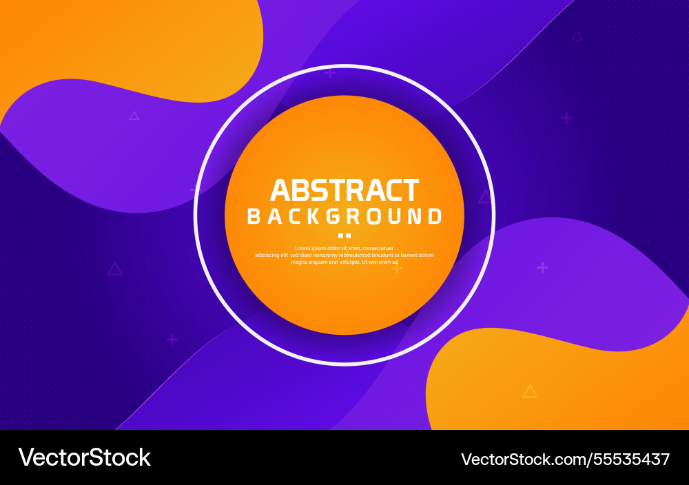 Fluid gradient shapes with memphis background Vector Image