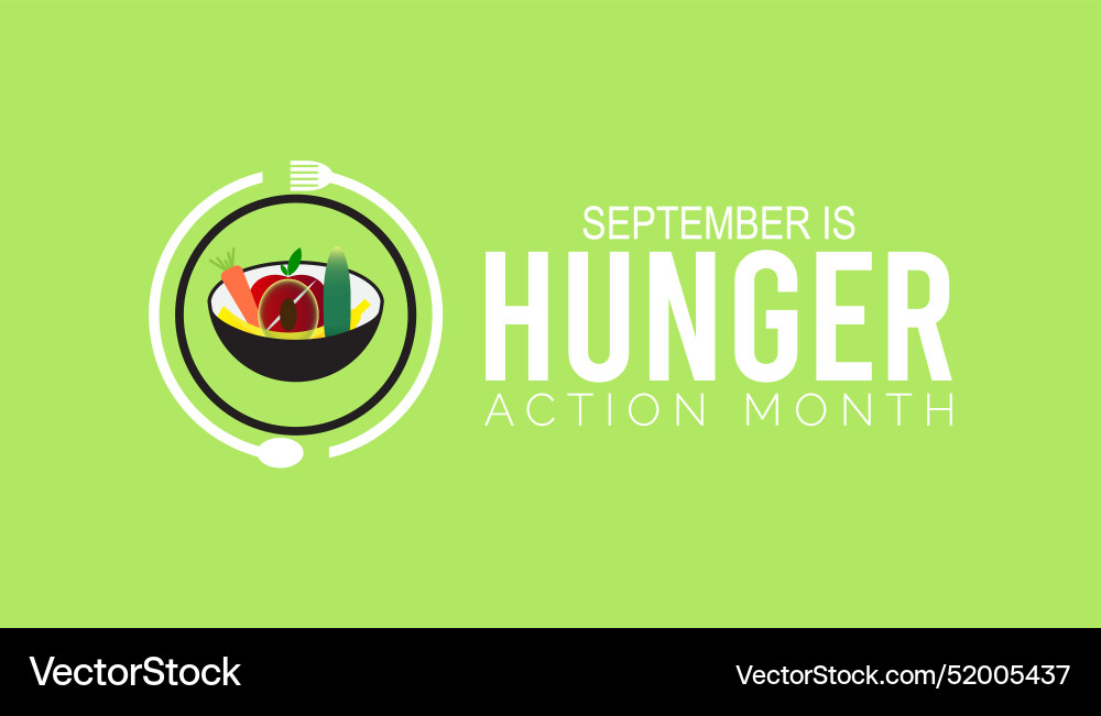 Hunger action month Vector Image