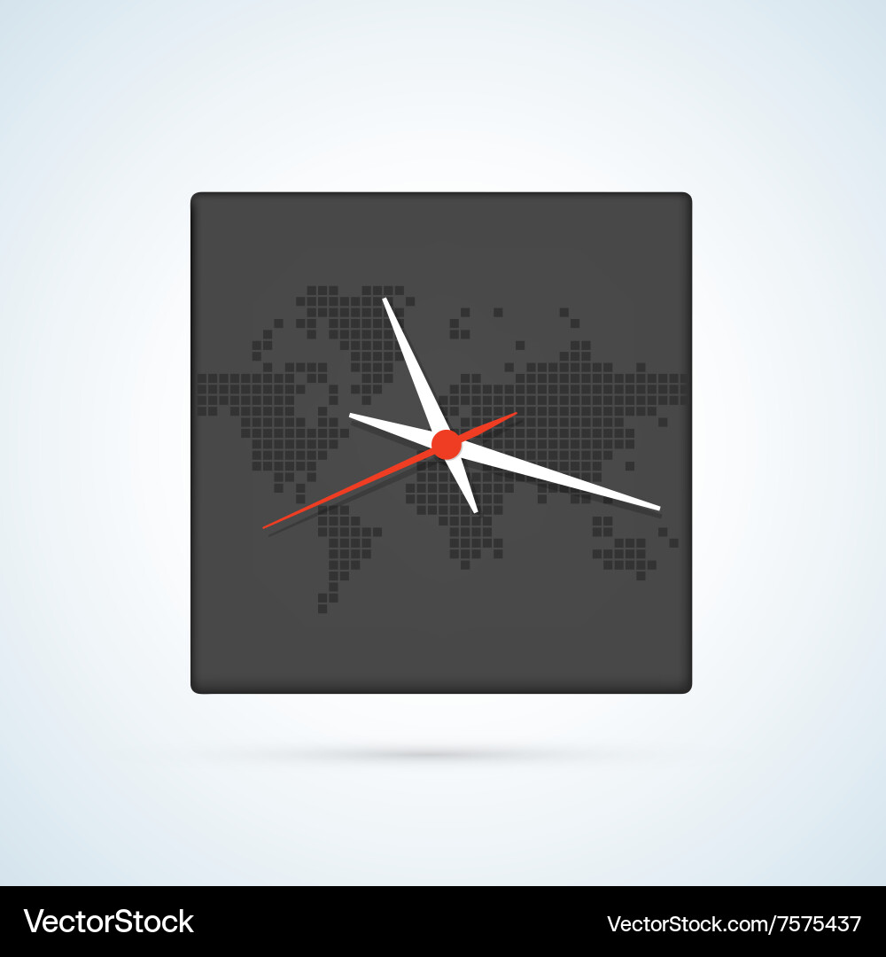 Printclock map vector image