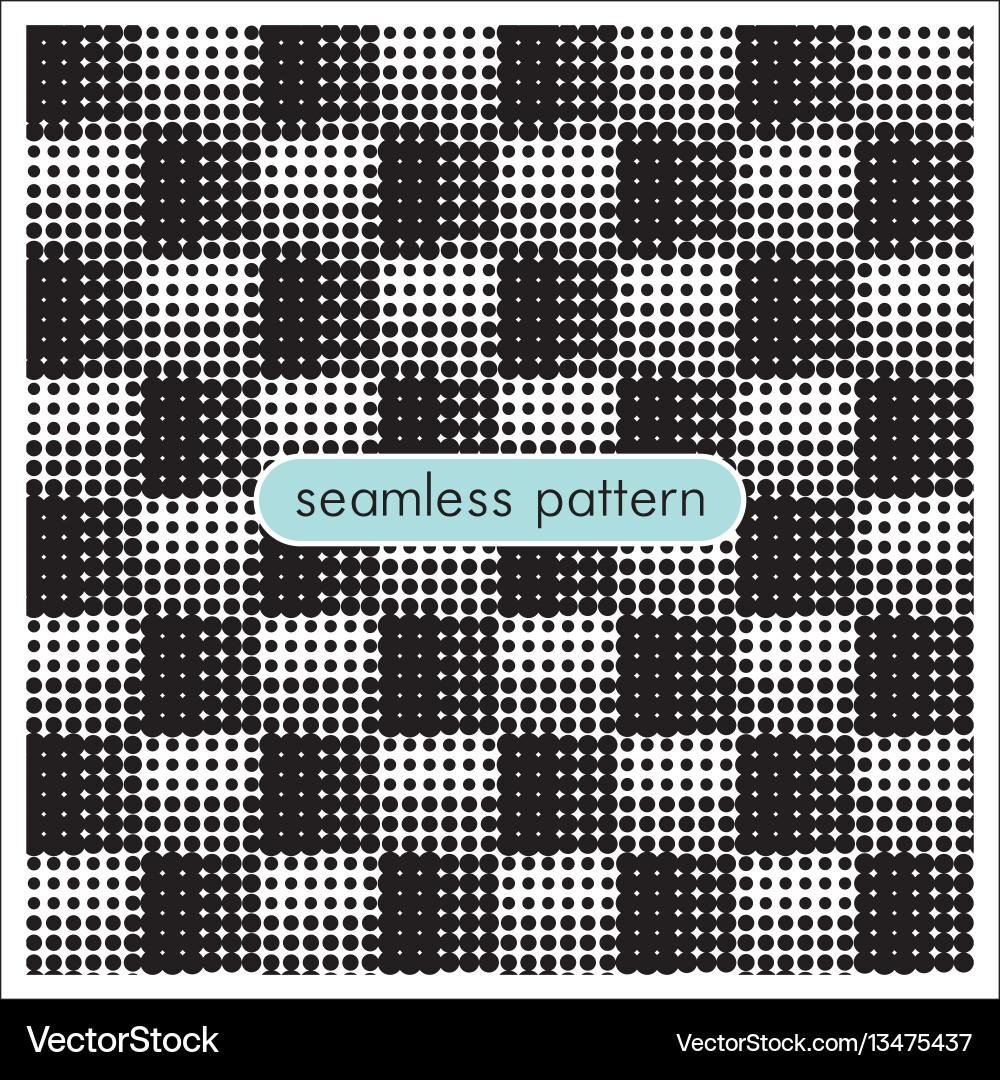 Seamless patterns with halftone dots 7 Vector Image