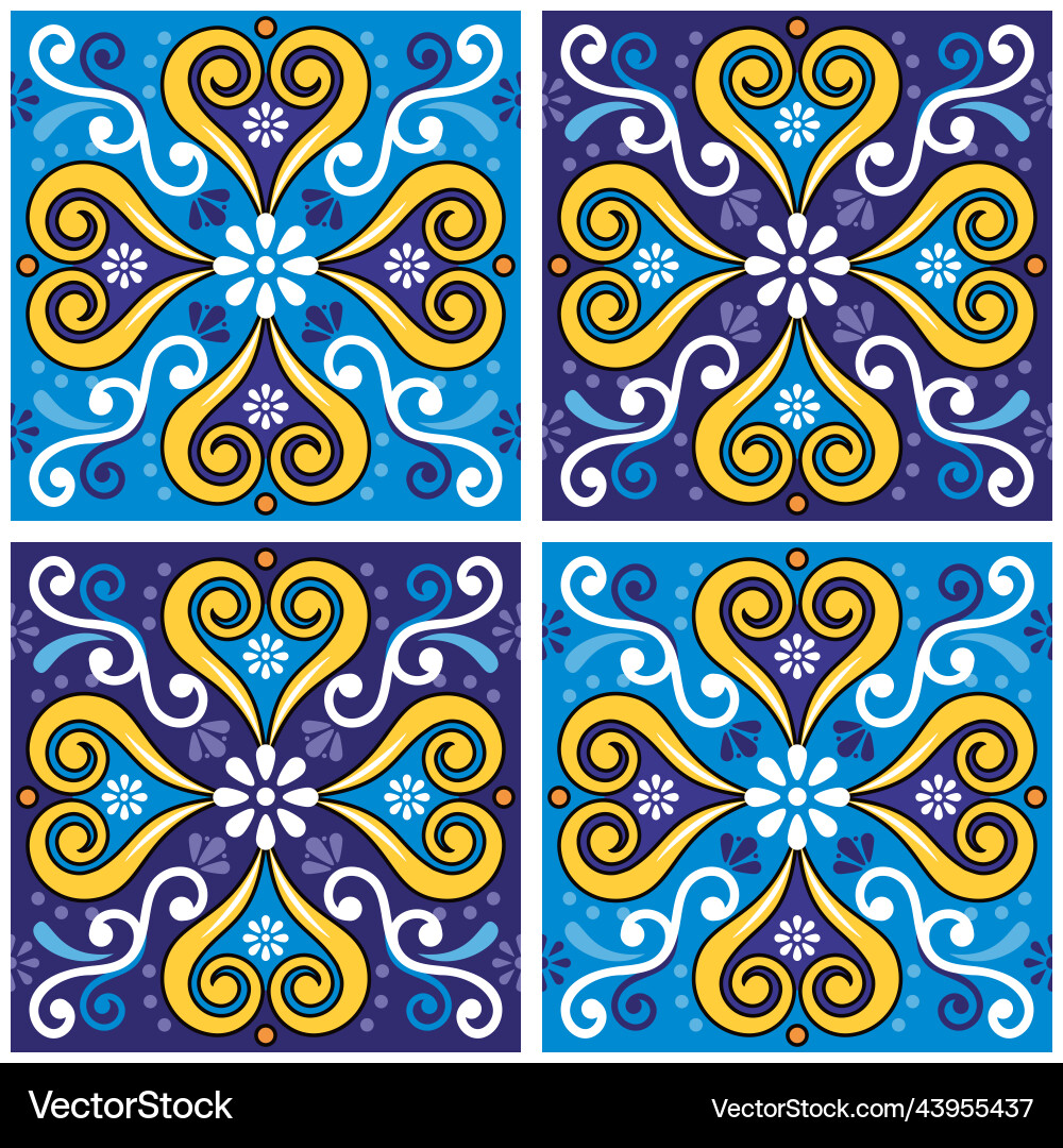 seamless-tile-pattern-mexican-folk-art-vector-image for Free Printable Folk Art Patterns Seamless tile pattern - mexican folk art Vector Image for Free Printable Folk Art Patterns