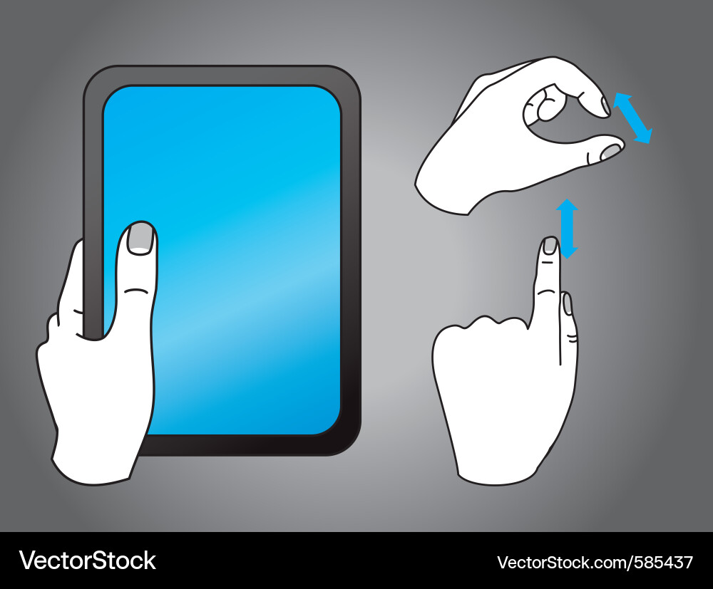 Touch Screen Gestures Icons Vector Image