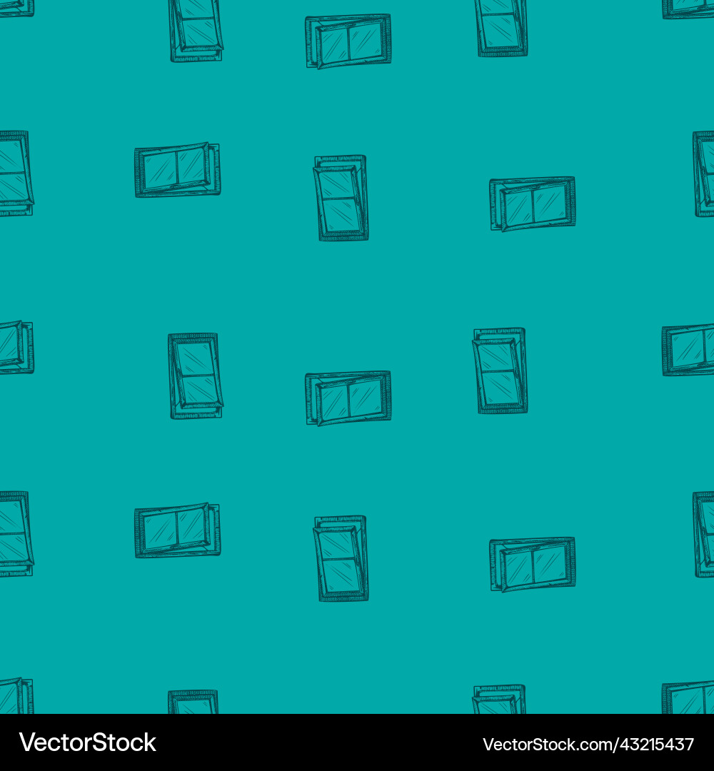 Windows lean forward engraved seamless pattern Vector Image