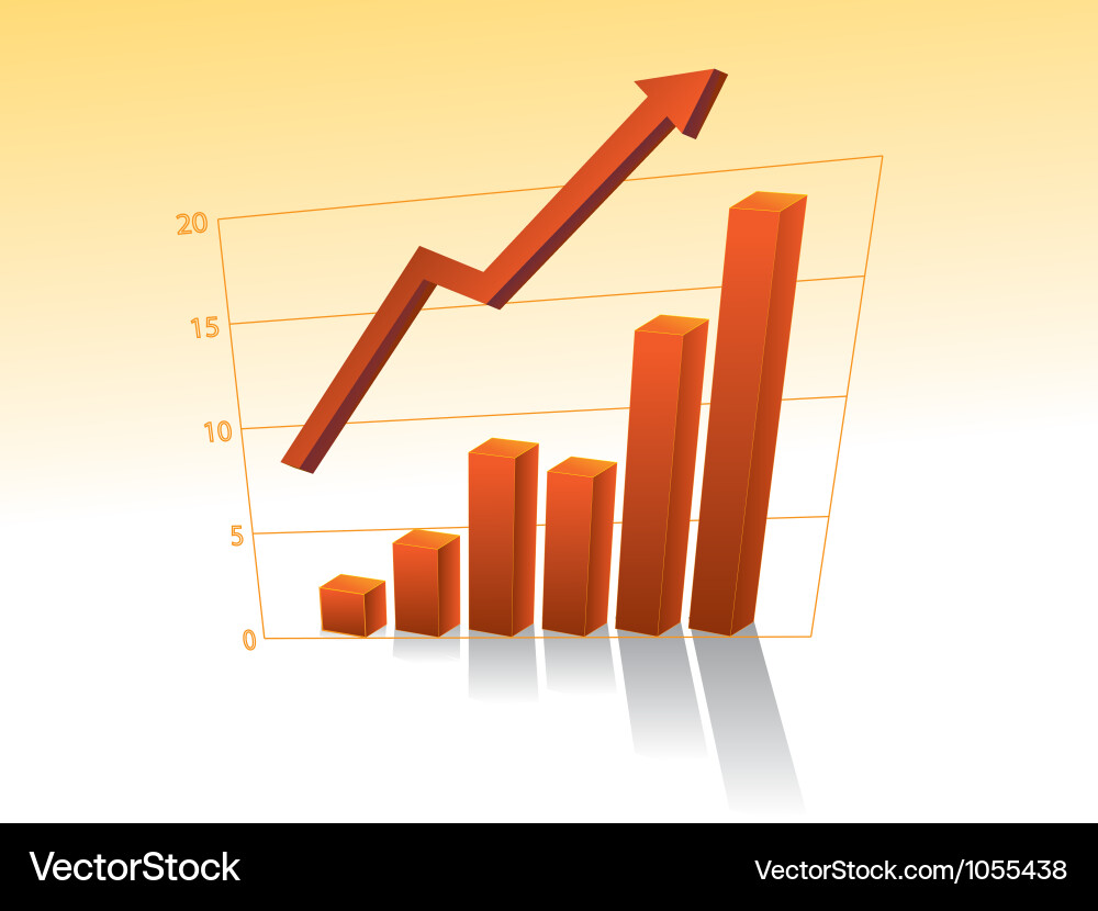 3d graph maps vector image