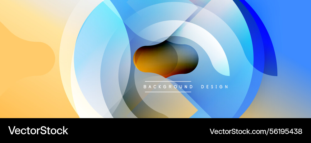 Abstract design features overlapping circular Abstract design features overlapping circular vector image