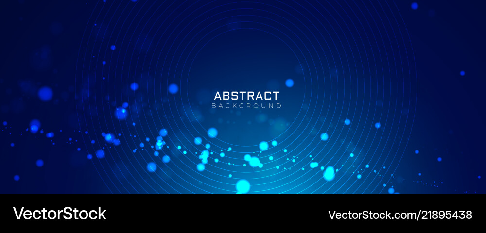 Abstract Glowing Bokeh Tech Background vector image