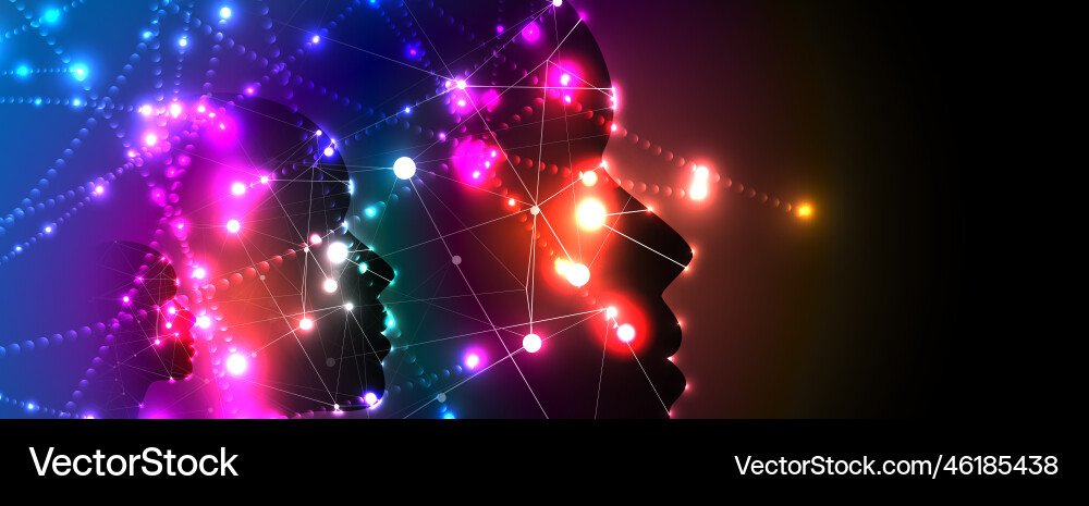 Artificial intelligence technology web background Vector Image