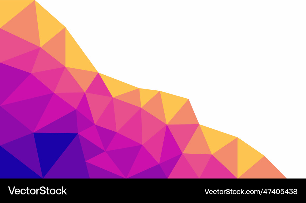 Background gradient colorful low poly abstract Vector Image