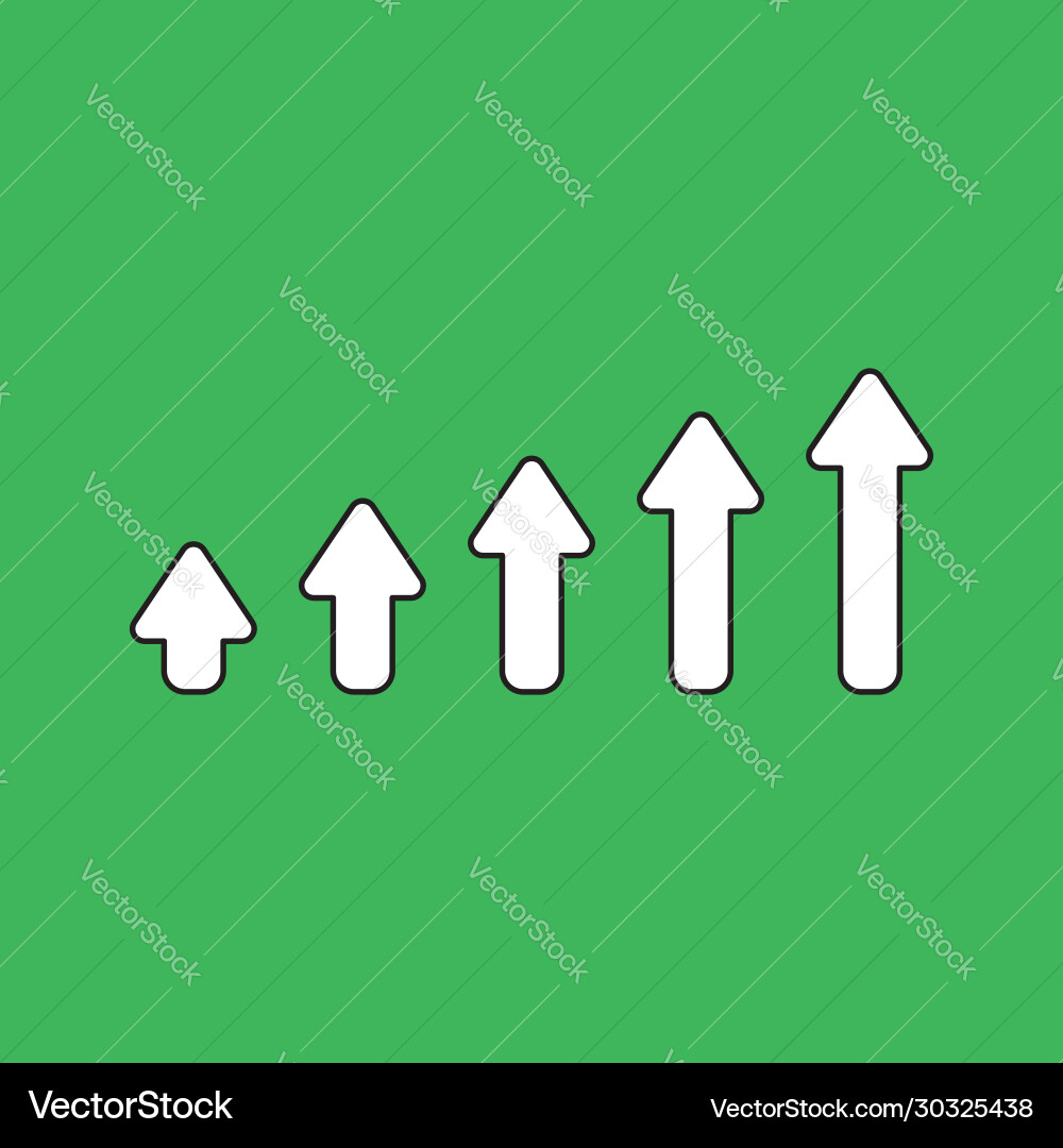 Concept sales bar chart with arrow moving up Vector Image