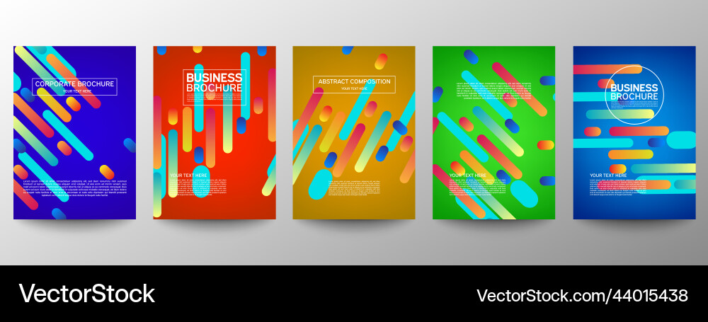 Cover geometric minimal set abstract line pattern Vector Image