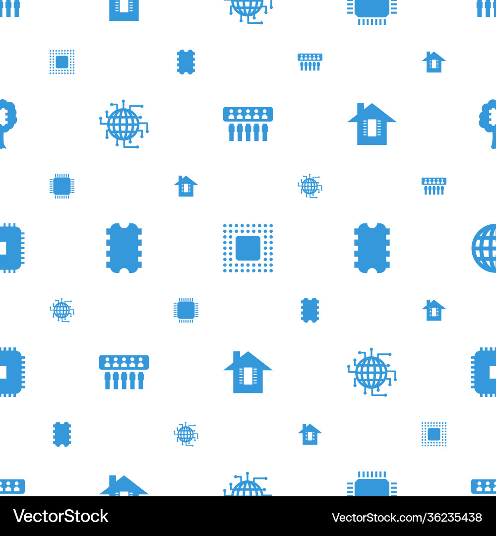 Cpu icons pattern seamless white background Vector Image