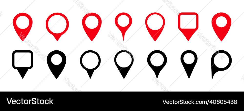 Map Pin Icon - Location Pointer vector image