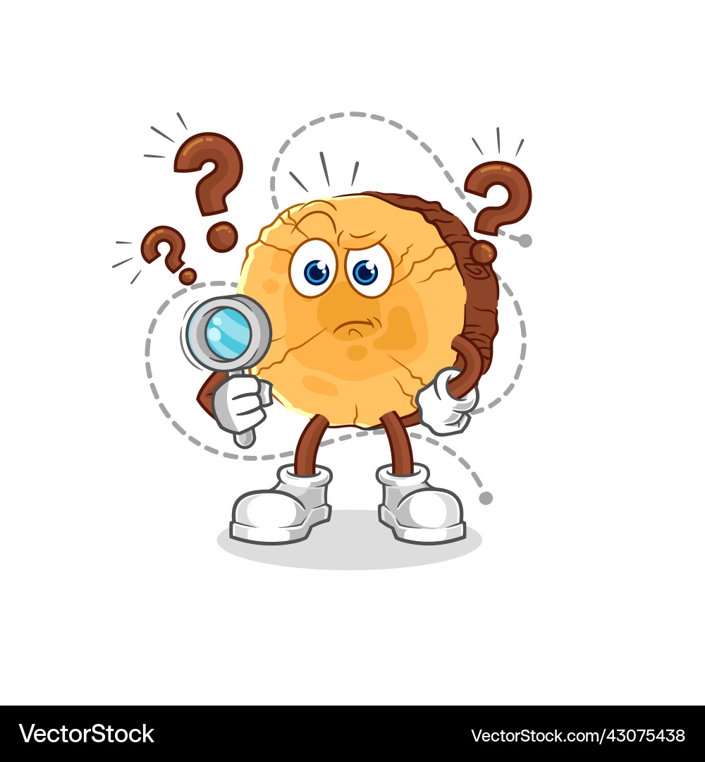 Round log searching character Round log searching character Vector Image