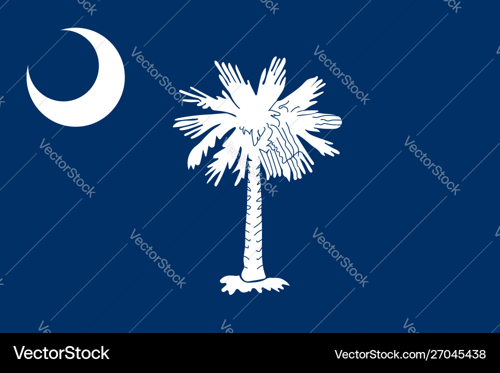 South Carolina State Flag Vector Image