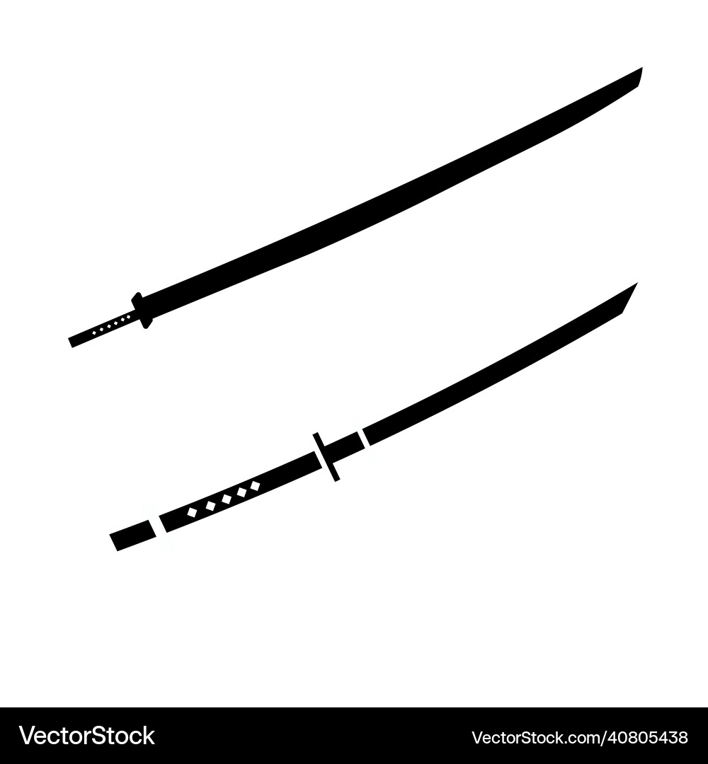 Sword icon symbol set blade sharp Vector Image