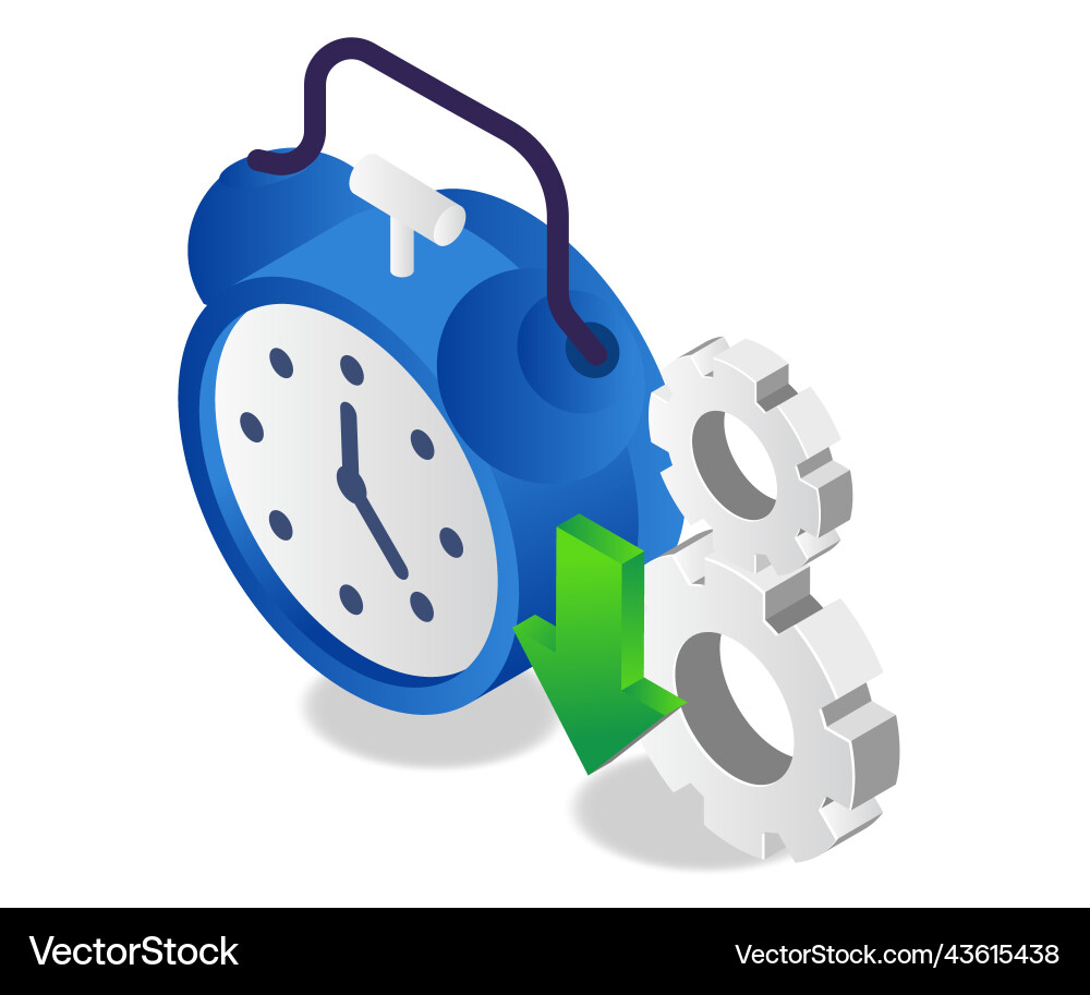 Time setting process down Vector Image